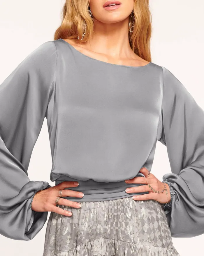 Women Vivian Long Sleeve Top Mulberry Ramy Brook Tops Women Vivian Long Sleeve Top Mulberry Ramy Brook Tops