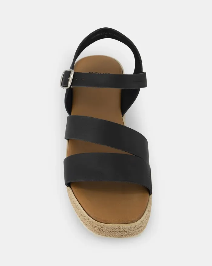 Women Wedges NOVO Shoes VANNEZA BLACK