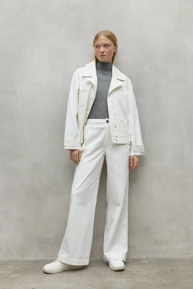 Women White Valls Trousers Ecoalf Trousers