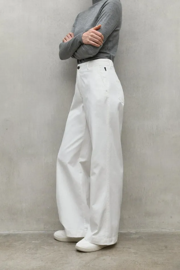 Women White Valls Trousers Ecoalf Trousers