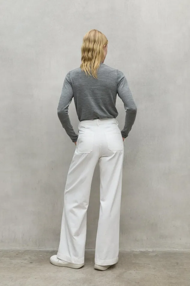 Women White Valls Trousers Ecoalf Trousers