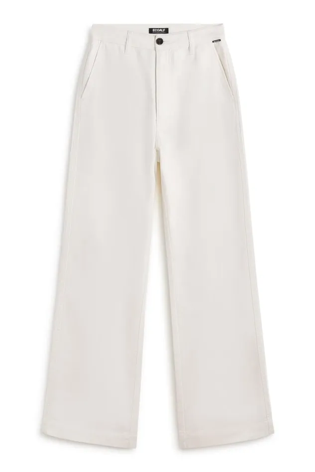 Women White Valls Trousers Ecoalf Trousers