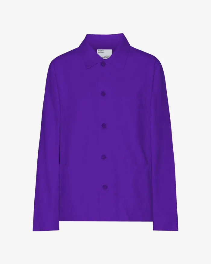 Women Workwear Jackets Colorful Standard Organic Workwear Jacket Ultra Violet