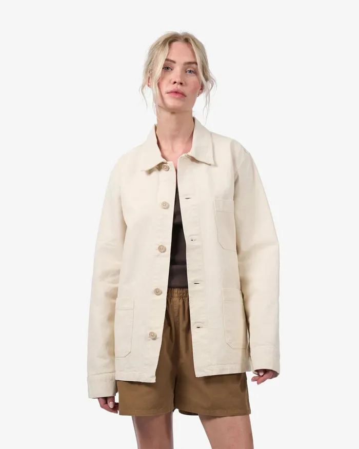 Women Workwear Jackets Colorful Standard Organic Workwear Jacket Ultra Violet