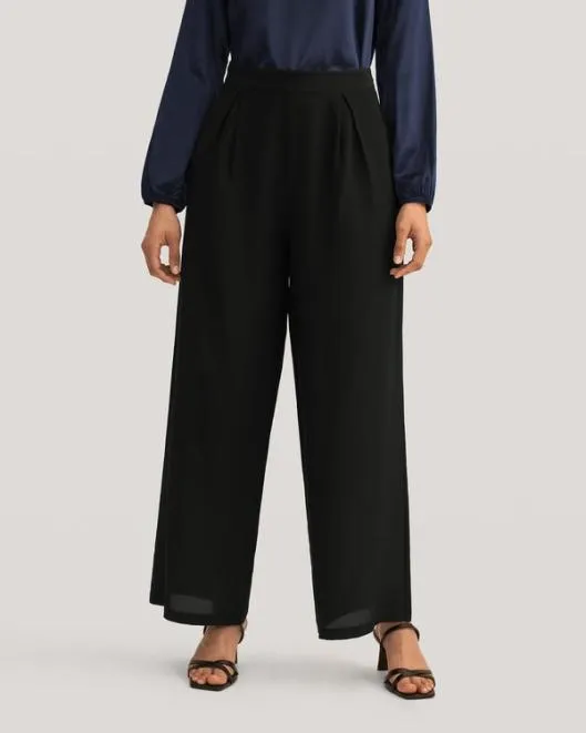 Womenx27s 100 Pure Silk Wide Leg Pants US Online Women Lilysilk Bottoms