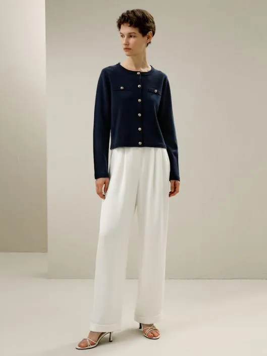 Womenx27s Wool ButtonFront Sweater Jacket Women Lilysilk Knitwear