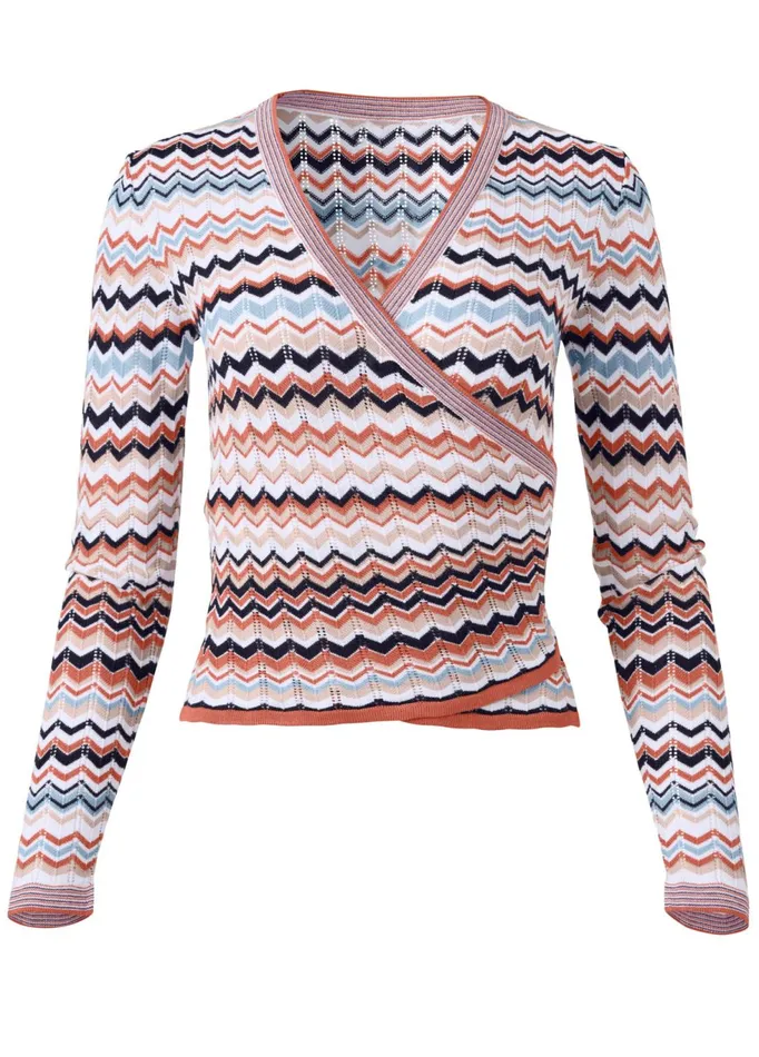 WRAP DETAIL SWEATER White Multi Women VENUS Sexy Sweaters
