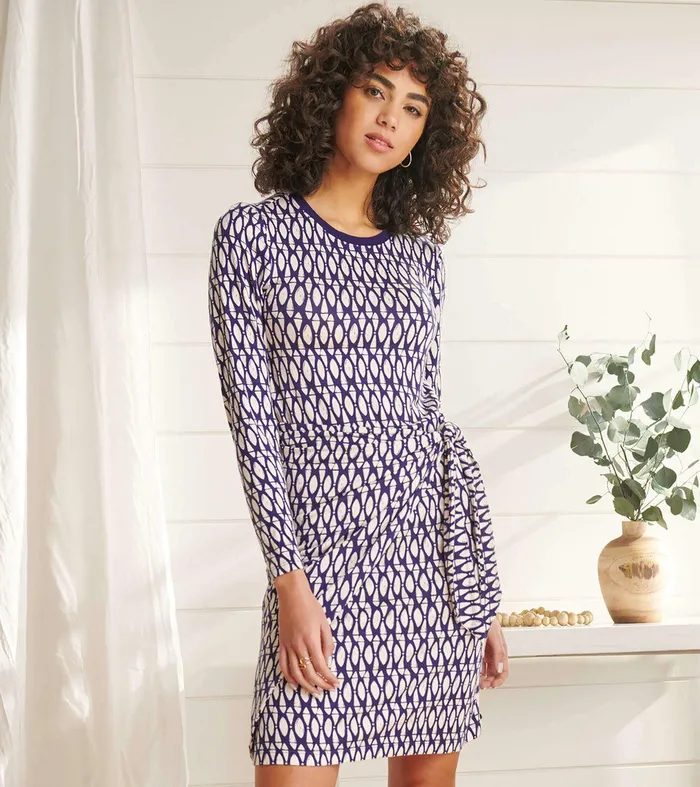 Wrap Dress 8211 Geometric Cobblestone Hatley
