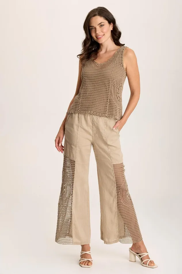 XCVI Grazie Crochet Layer Tank Women Tanks
