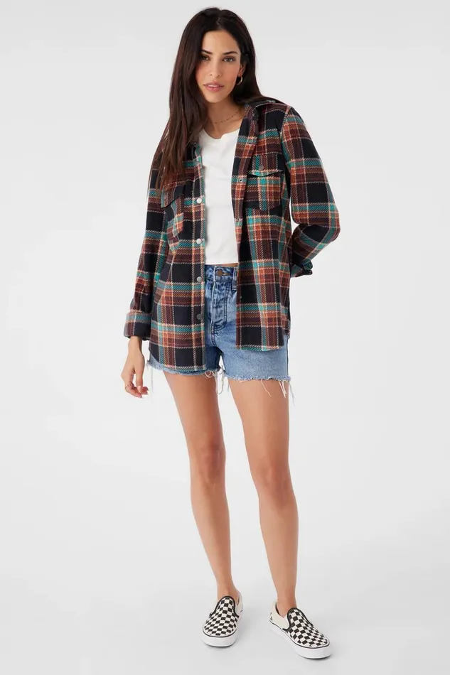 ZUMA SUPERLEECE FLANNEL SHIRT Latigo Bay Women O039NEILL Clothing
