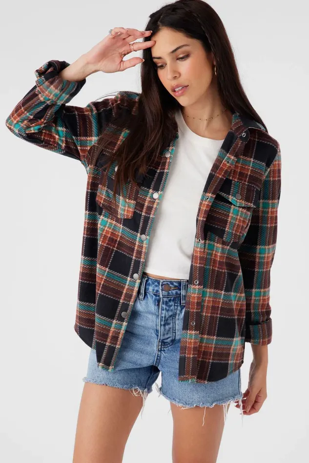 ZUMA SUPERLEECE FLANNEL SHIRT Latigo Bay Women O039NEILL Clothing
