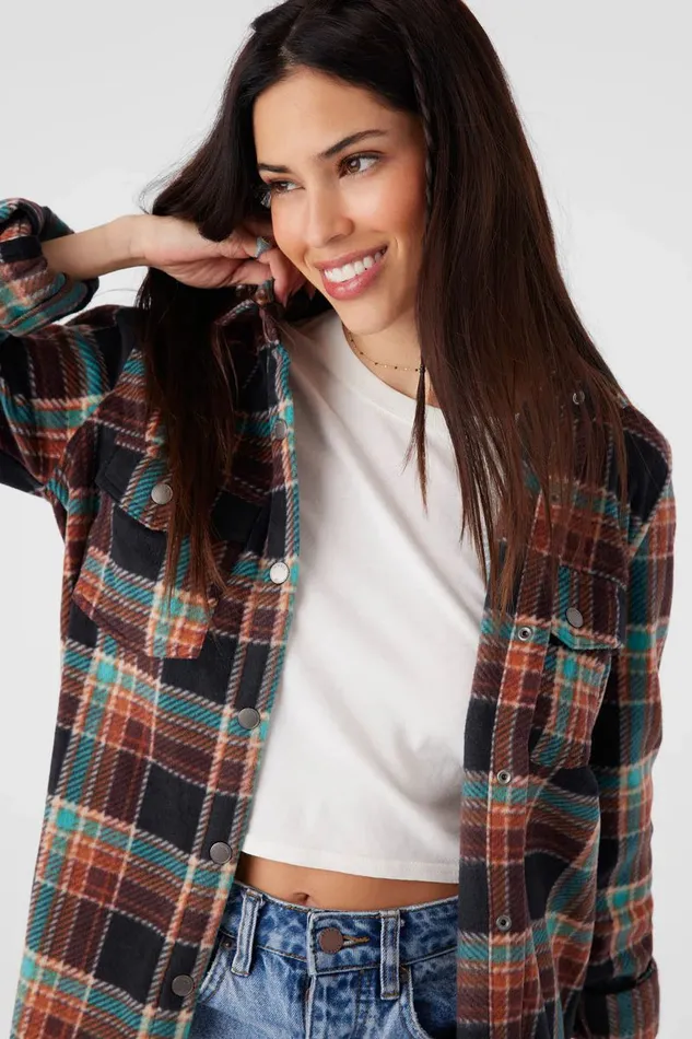 ZUMA SUPERLEECE FLANNEL SHIRT Latigo Bay Women O039NEILL Clothing