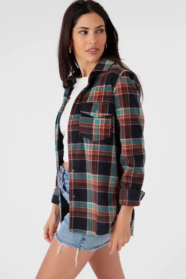 ZUMA SUPERLEECE FLANNEL SHIRT Latigo Bay Women O039NEILL Clothing