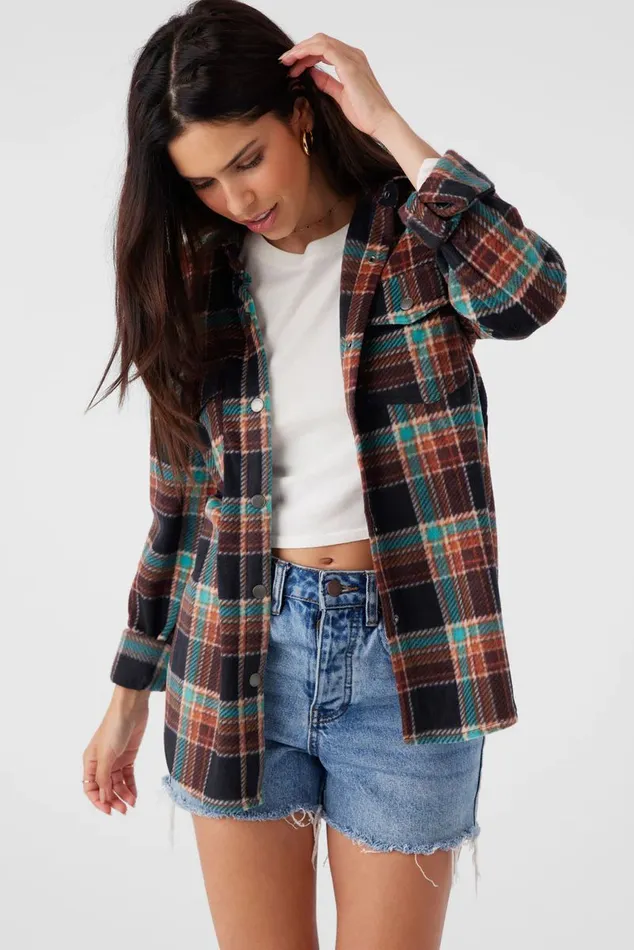 ZUMA SUPERLEECE FLANNEL SHIRT Latigo Bay Women O039NEILL Clothing